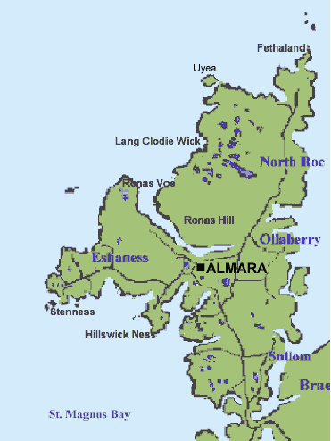 Northmavine Map