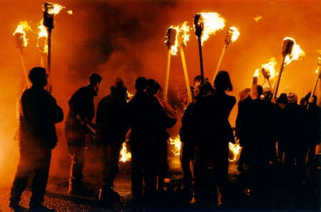 Northmavine Up-Helly-Aa, fire procession