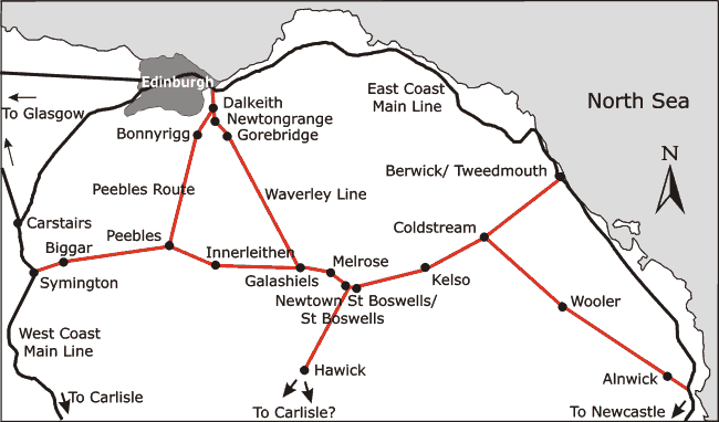 Borders Railway Route Map Borders Railway