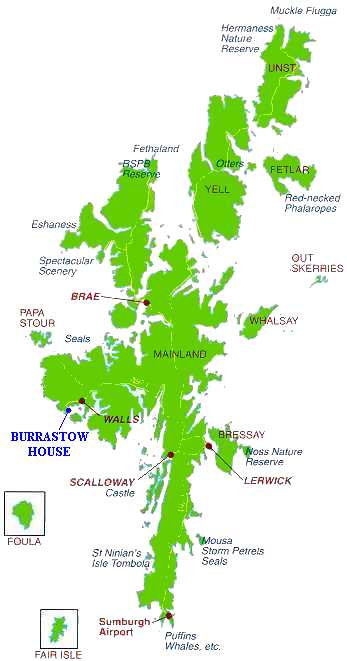 Map of Shetland