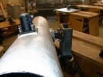 The finished telescope, close up from the front
