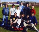 Group around the go-kart