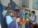 Preparing and eating the evening meal