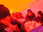Inside the emergency shelter