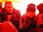 Inside the emergency shelter