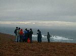 Checking the map on the way to Woodwick, Unst