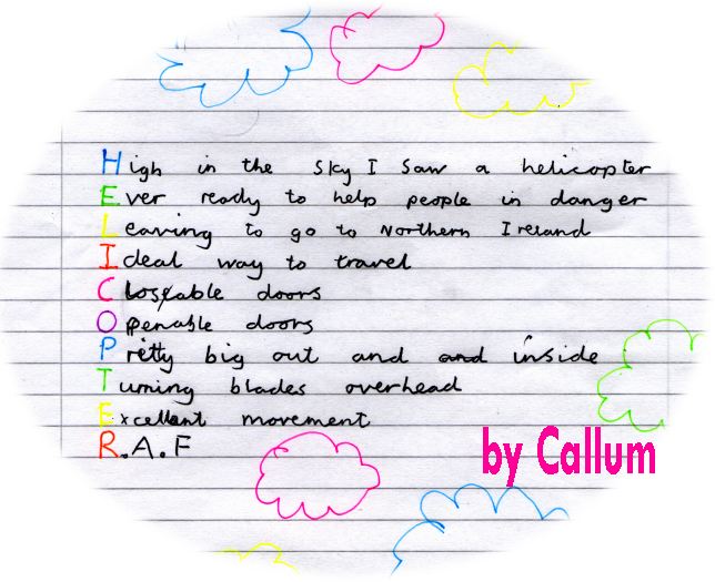 A pupil's poem, scanned.