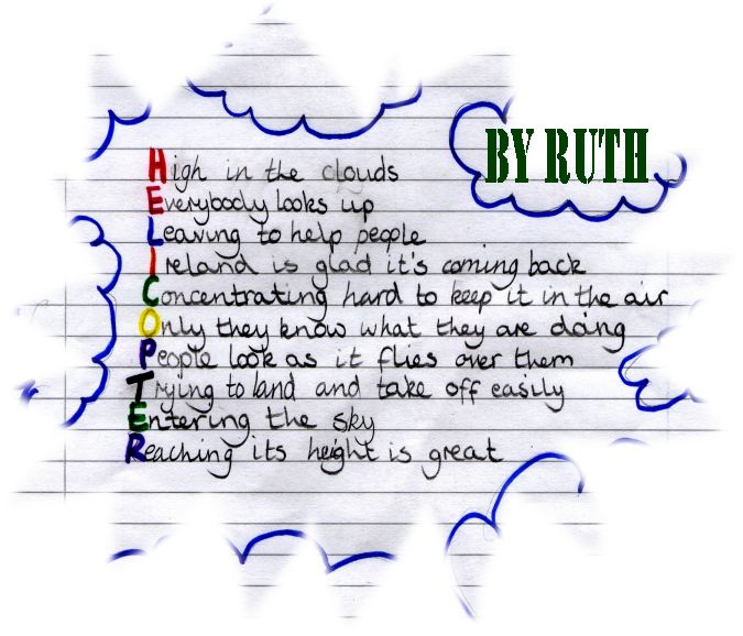 A pupil's poem, scanned.