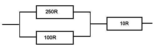 250R, 100R in parallel, plus 10R in series