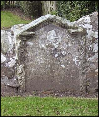 Gravestone in memory of Jennet Lesly, in Cameron parish churchyard. 
