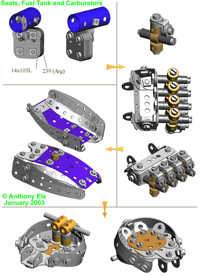 Seats, Fuel Tank and Carburetors