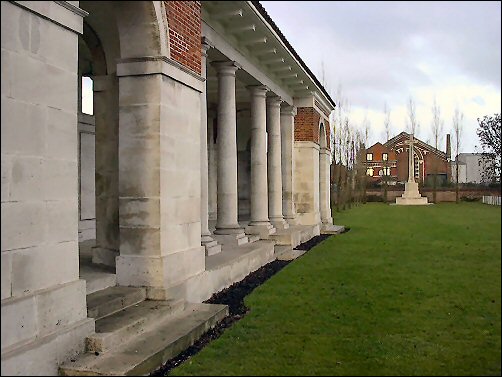 Looking along the inside of the main entrance, towards the ceremonial cross