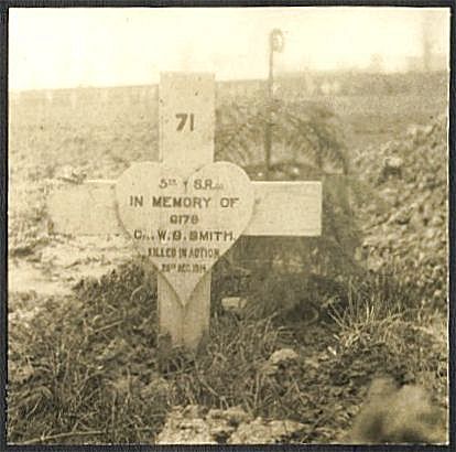 Walter's original war grave marker - link to detailed description