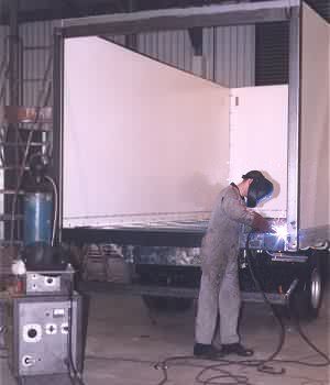 A solid welded frame of galvanised steel.