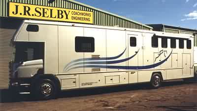 A quality horse box built by JR Selby Ltd.