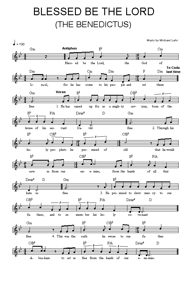 (page one of 'Benedictus' sheet music in *.gif format)