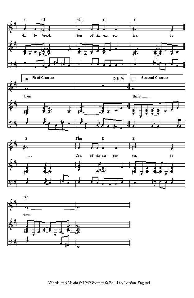 (Page Three of 'Son of the Carpenter' sheet music in *.gif format)