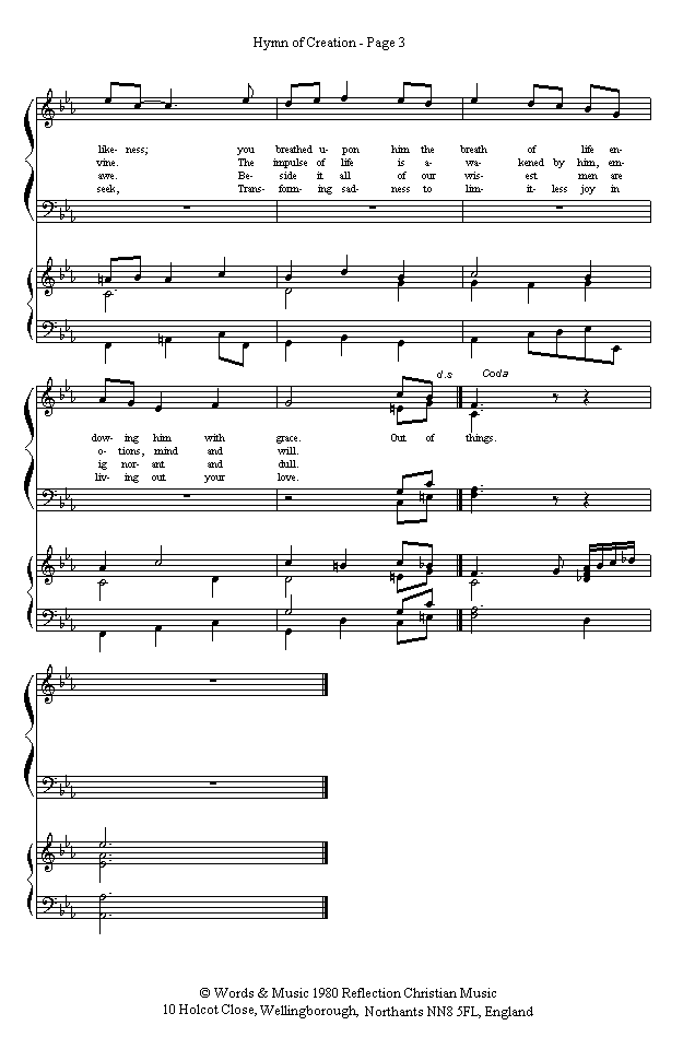 (Page 3 of 'Hymn of Creation' sheet music in *.gif format)