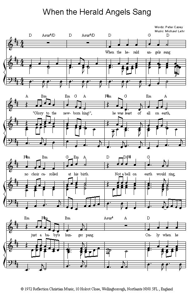 (page one of 'When the Herald Angels Sang' sheet music in *.gif format)