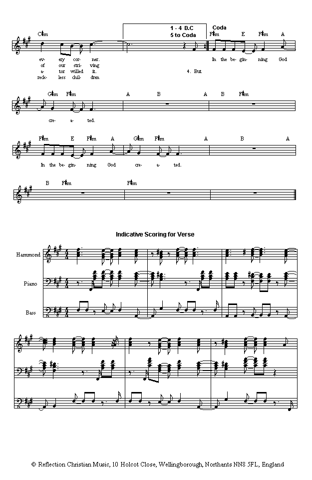 (page two of 'In the Beginning' sheet music in *.gif format)