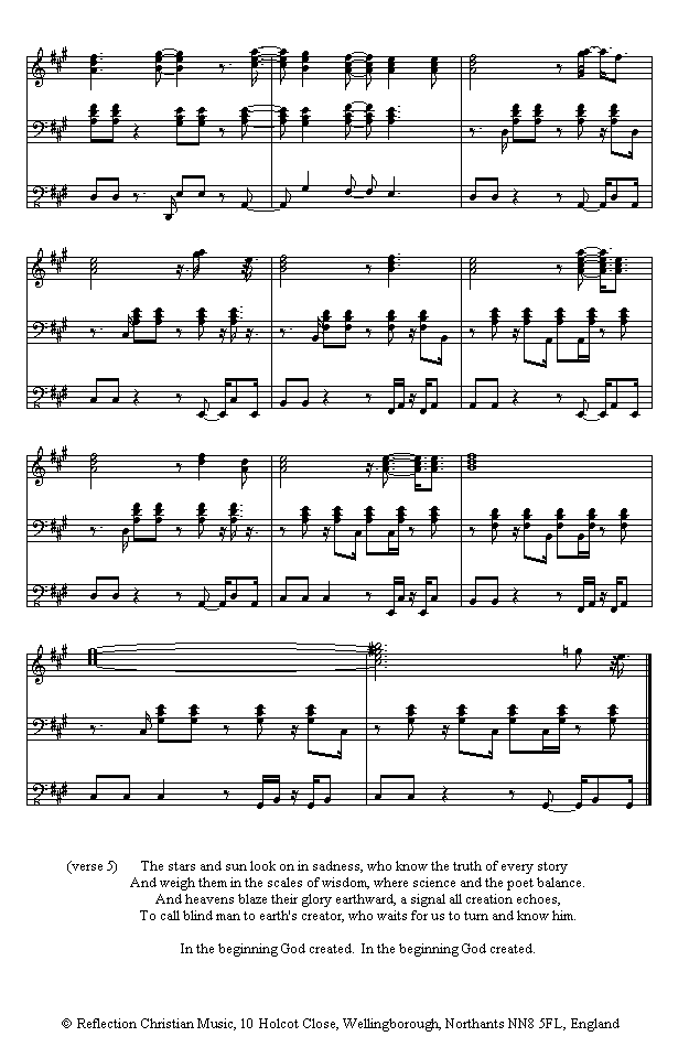 (page three of 'In the Beginning' sheet music in *.gif format)