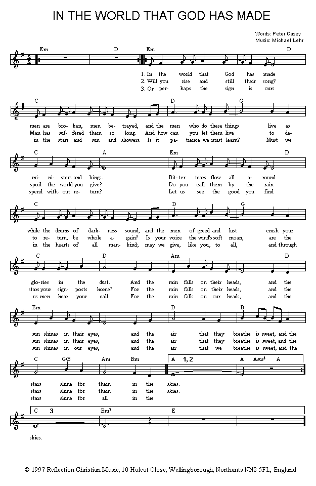 ('In The World' sheet music in *.gif format)