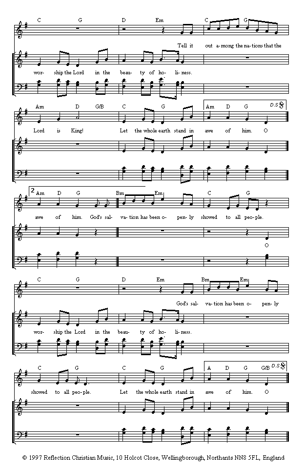 (Page Two of 'O Worship the Lord' sheet music in *.gif format)