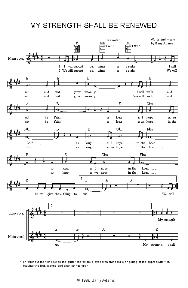 (page one of 'My Strength Shall Be Renewed' sheet music in *.gif format)
