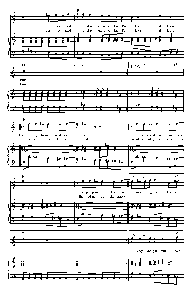 (page two of 'So Hard to Stay Close' sheet music in *.gif format)