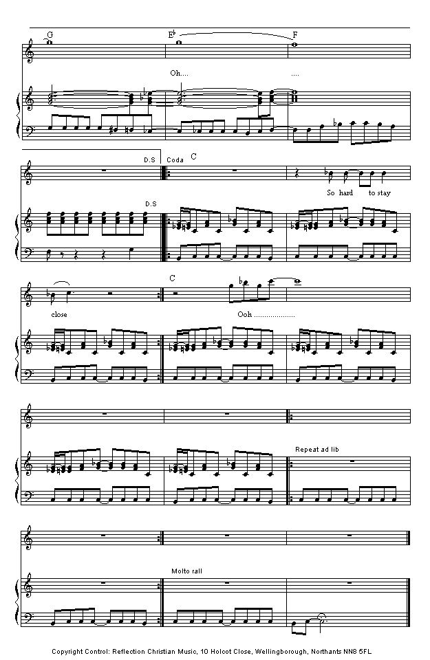 (page three of 'So Hard to Stay Close' sheet music in *.gif format)