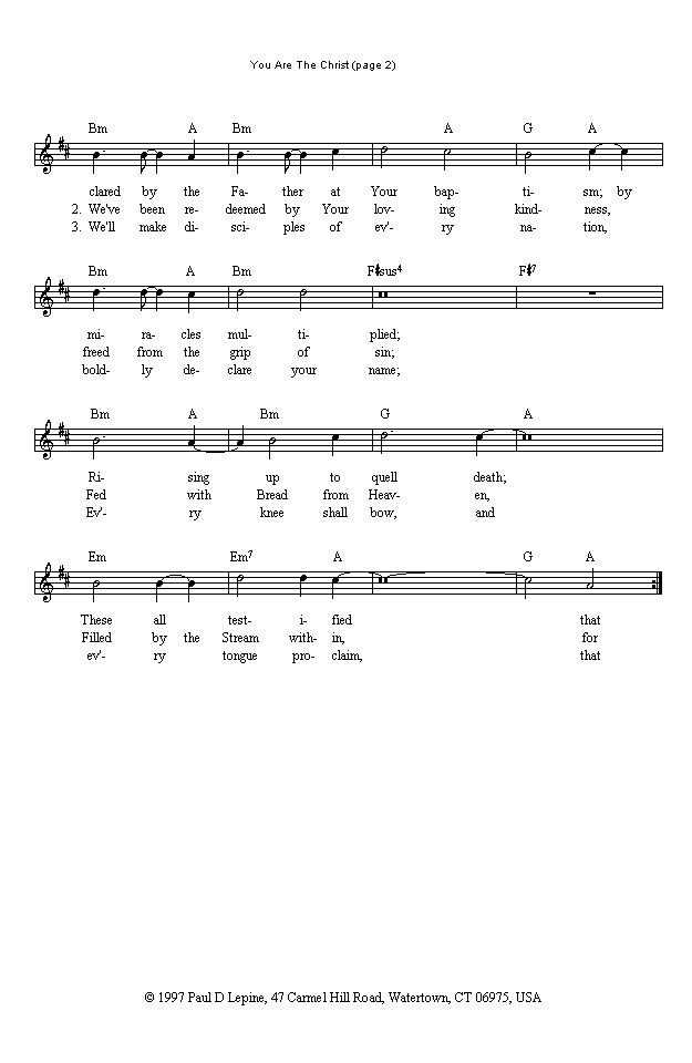 (Page 2 of 'You Are The Christ' sheet music in *.gif format)