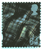 The Tartan stamp at 64p is intended for overseas mail.