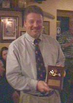 Gary Marshall with the Coach of the Year award.