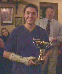 Dave Pollard with the "Old Orleans Trophy" as Most Improved Player.