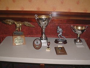 The team trophies
