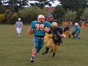 Craig Million on his way to the end zone