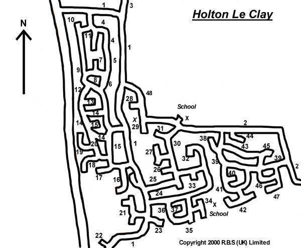 Holton Le Clay Street Plan