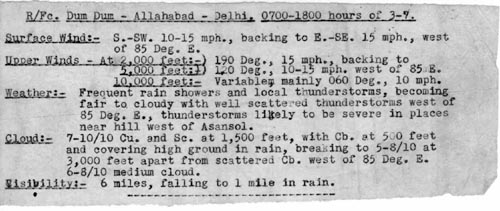 Weather report from logbook