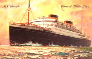 A postcard picture of M V Georgic