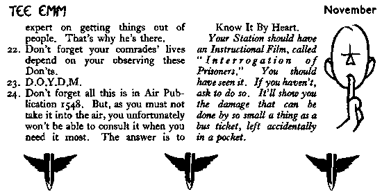 Two Dozen Don'ts for Prisoners of War - Tee Emm - part 2