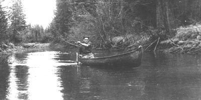 In the canoes
