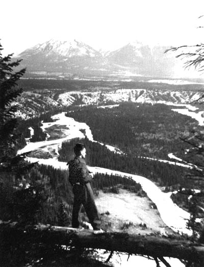Looking out from the top of the Rockies